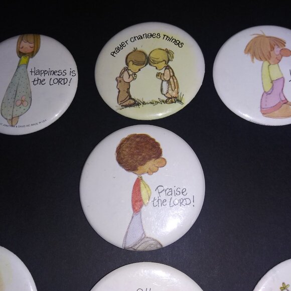 Jonathan and David Inspirational Praise the Lord Jesus Button Lot of 7 - Picture 2 of 6